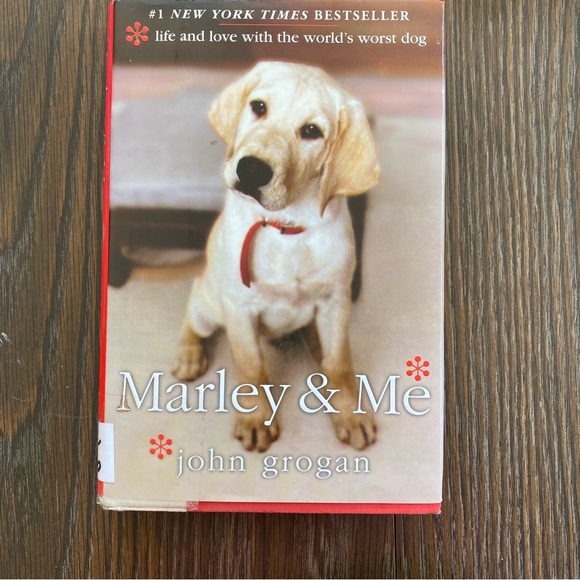 Marley & Me Book by John Grogan - Red and White Cover - Picture 1 of 6